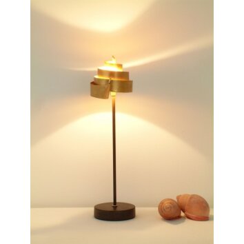Holländer PICCOLA BANDEROLE lampa stołowa Brązowy, złoty, 1-punktowy