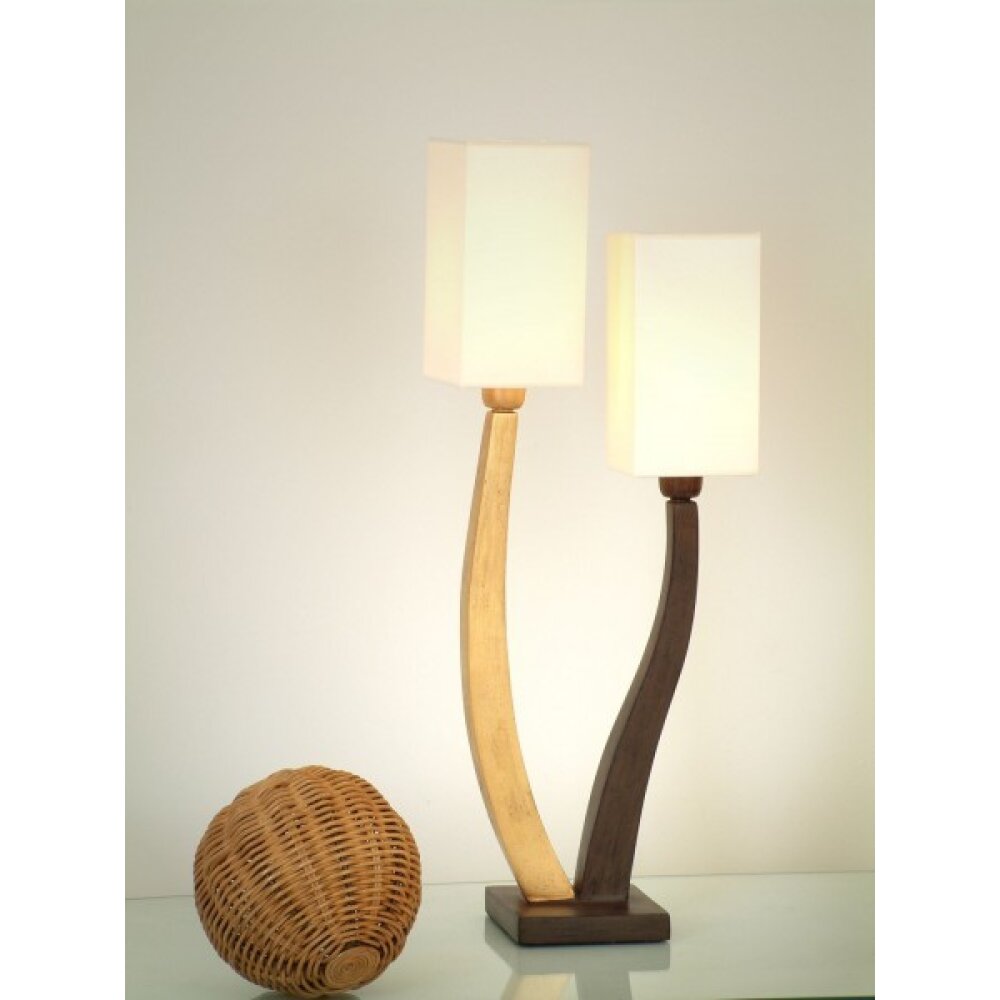 Holländer QUADRANGOLARE lampa stołowa Brązowy, złoty, Biały, 2-punktowe main product photo