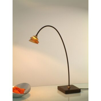 Holländer SNAIL TWO lampa stołowa Brązowy, złoty, 1-punktowy