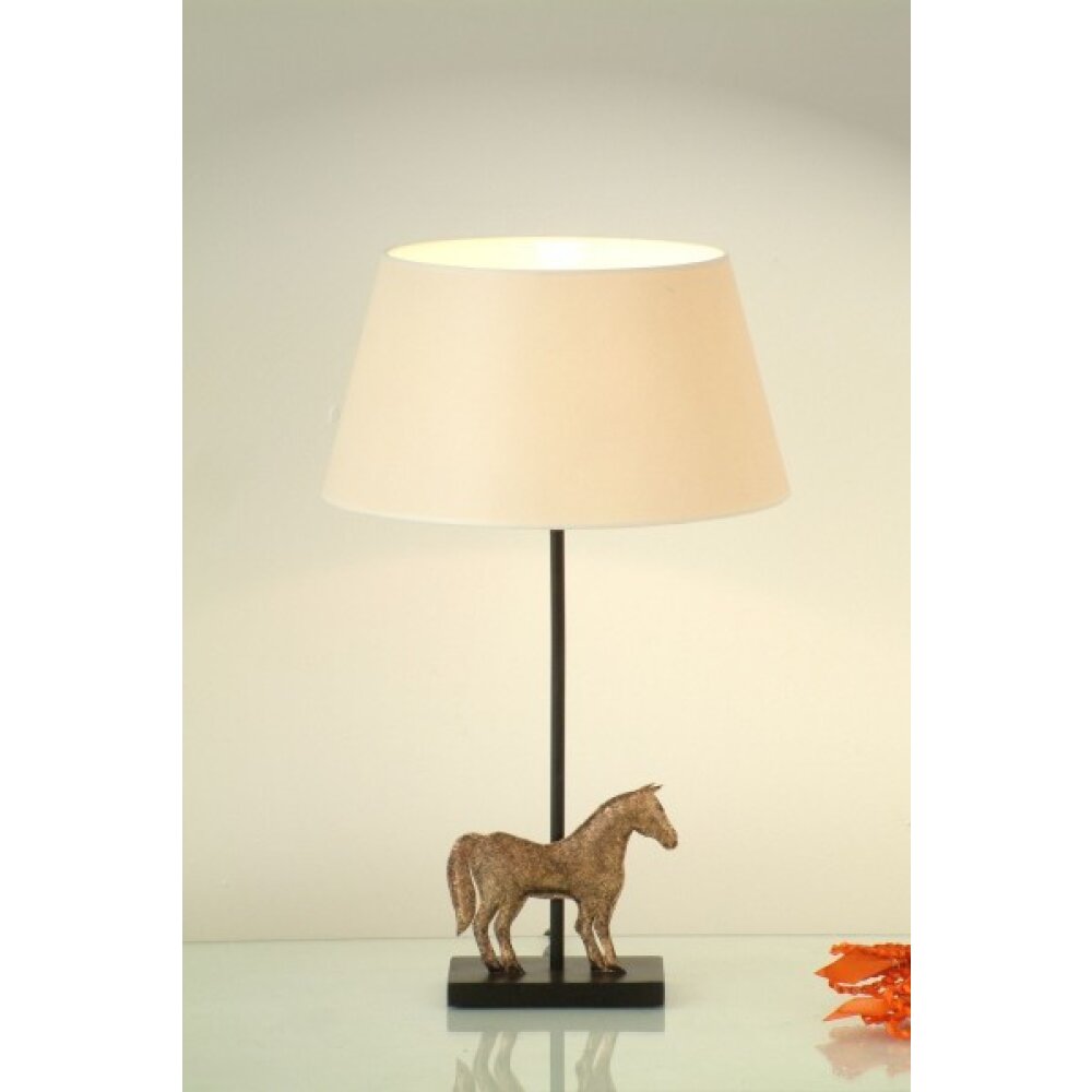 Holländer SOLISTI CAVALLO lampa stołowa Brązowy, Złoty, Biały, 1-punktowy main product photo