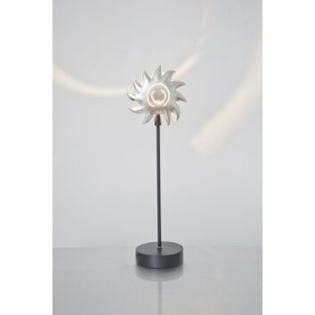 Holländer PICCOLA SOLE lampa stołowa Czarny, Srebrny, 1-punktowy