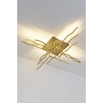Holländer BUFFET lampa sufitowa LED Brązowy, Złoty, 13-punktowe