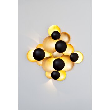 Holländer BOLLADARIA Lampa ścienna LED Brązowy, Złoty, Czarny, 9-punktowe