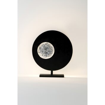 Holländer LUNA RUND Lampa stołowa LED Brązowy, Czarny, Srebrny, 1-punktowy