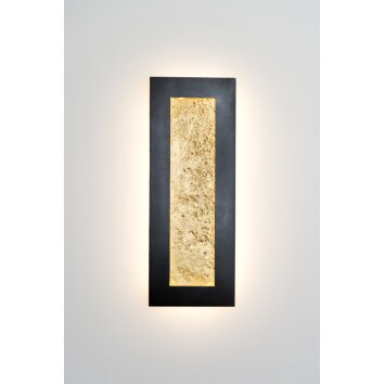 Holländer DUPLICATO Lampa ścienna LED Brązowy, Złoty, Czarny, 1-punktowy