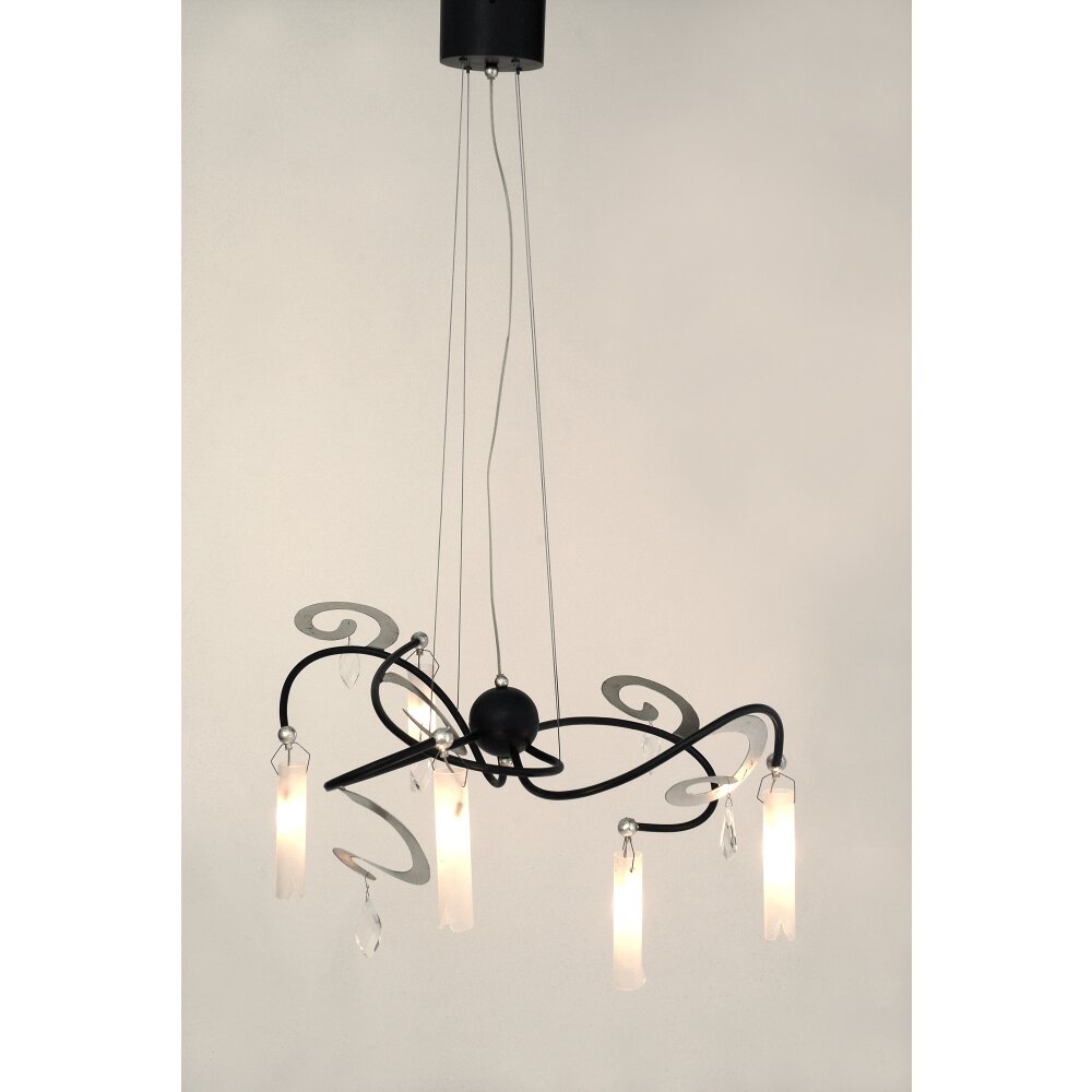 Holländer CASINO Lampa Wisząca Czarny, Srebrny, 5-punktowe main product photo
