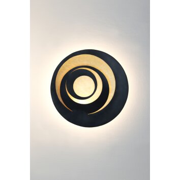 Holländer SPIRALE Lampa Sufitowa LED Brązowy, Złoty, Czarny, 1-punktowy