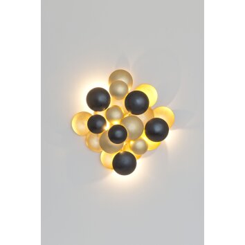 Holländer BOLLADARIA GRANDE Lampa ścienna LED Brązowy, Złoty, Czarny, 6-punktowe