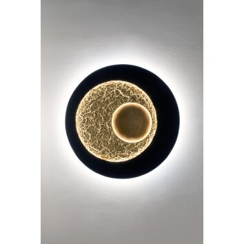 Holländer URANO Lampa ścienna LED Brązowy, Złoty, Czarny, 1-punktowy