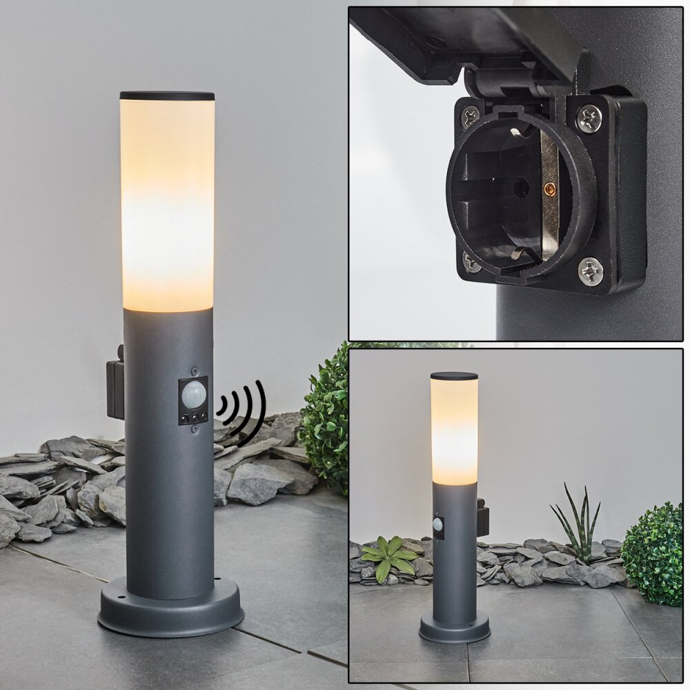 Caserta Lampa na cokół Antracytowy, 1-punktowy, Czujnik ruchu main product photo