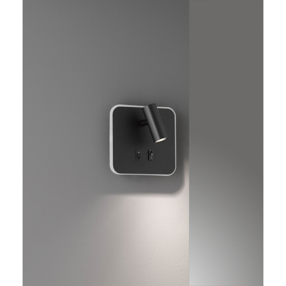 Fischer & Honsel Mila Lampa ścienna LED Czarny, 1-punktowy main product photo