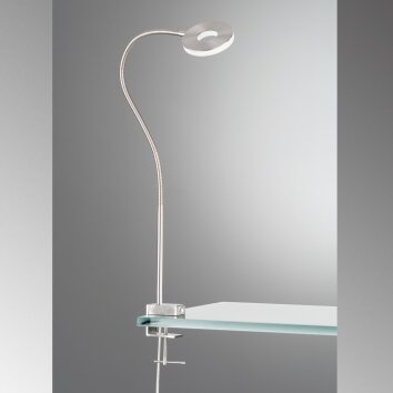 Fischer & Honsel Jax lampa z klipsem LED Nikiel matowy, 1-punktowy