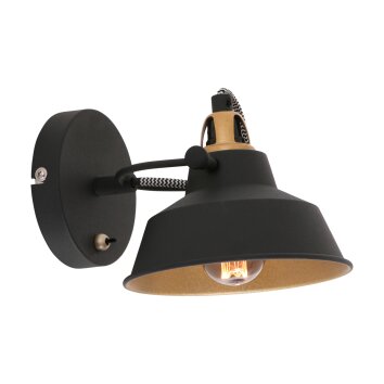 Steinhauer Nové Lampa ścienna Złoty, Czarny, 1-punktowy