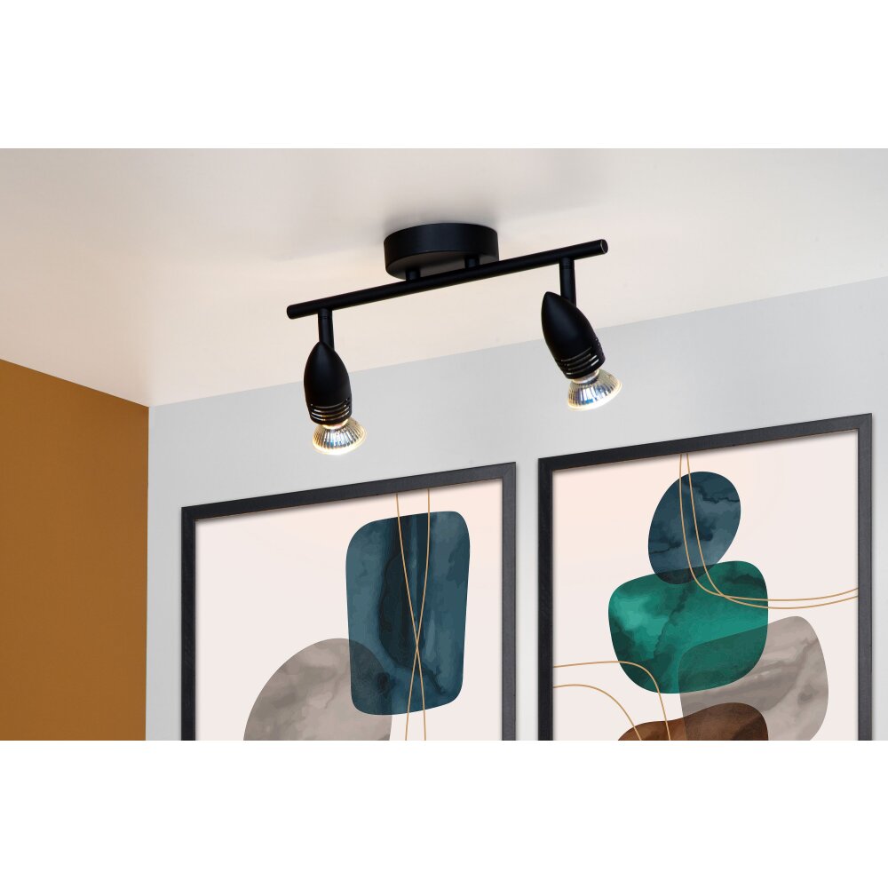 Lucide CARO Lampa Sufitowa Czarny, 2-punktowe main product photo