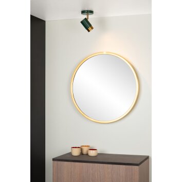 Lucide FLORIS Lampa Sufitowa złoty, zielony, mosiądz, 1-punktowy