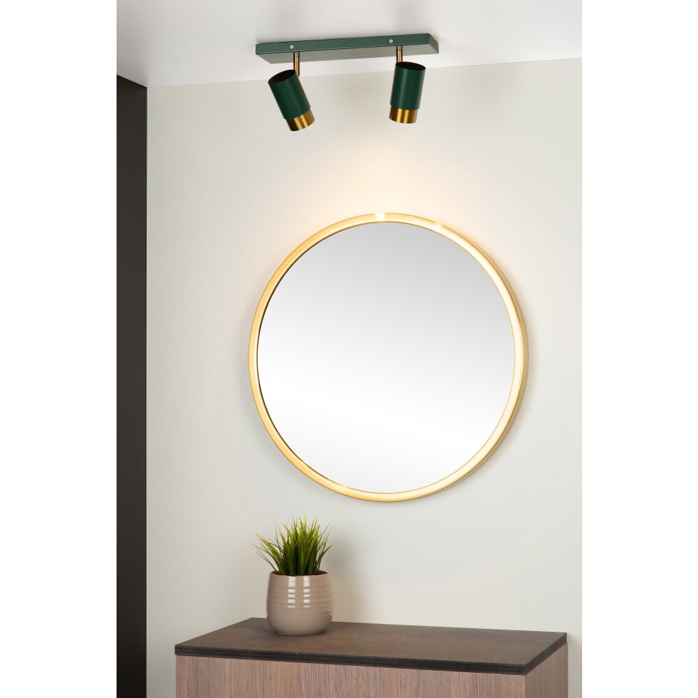 Lucide FLORIS Lampa Sufitowa Złoty, Zielony, Mosiądz, 2-punktowe main product photo