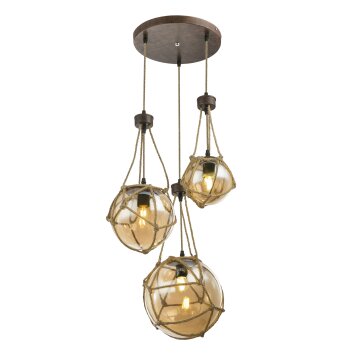 Globo TIKO Lampa Wisząca kolory naturalne, rdzawy, 1-punktowy