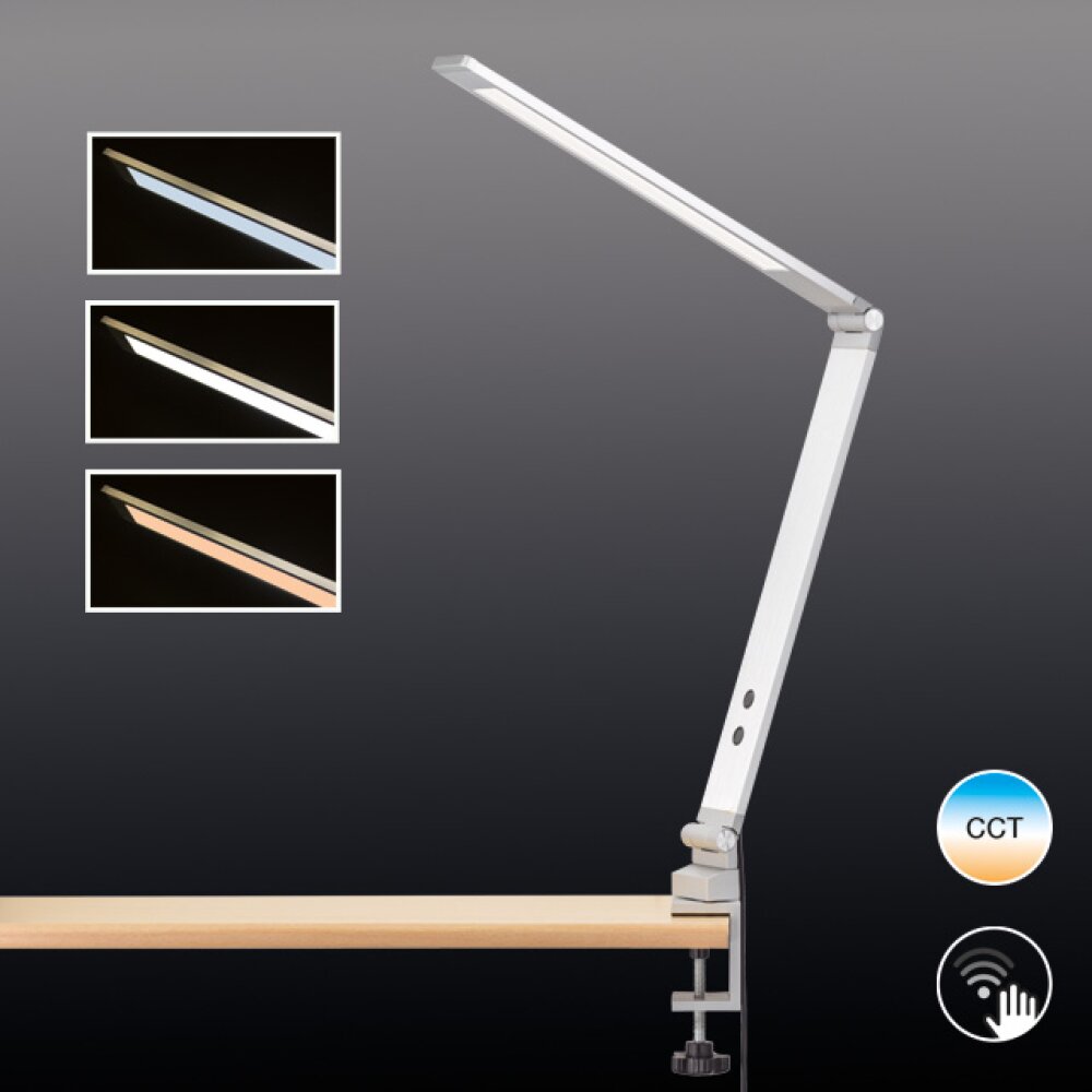 Fischer & Honsel Geri lampa z klipsem LED Aluminium, 1-punktowy main product photo