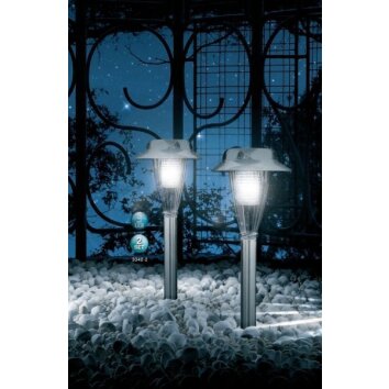 Globo SOLAR lampa solarna LED stal nierdzewna, 3-punktowe