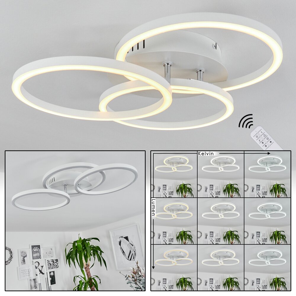 Xena Lampa Sufitowa LED Biały, 1-punktowy, Zdalne sterowanie main product photo