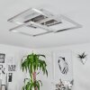 Oberegg Lampa Sufitowa LED Chrom, Nikiel matowy, 1-punktowy, Zdalne sterowanie