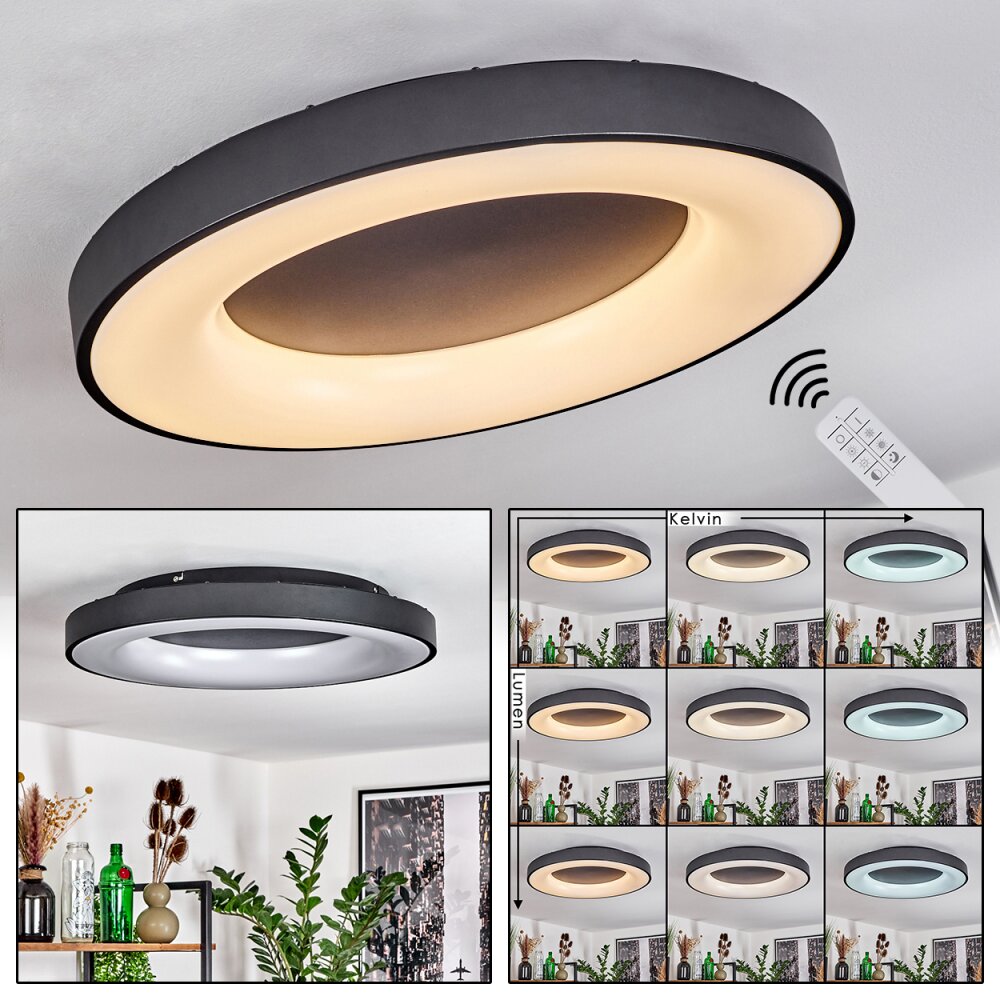 Sachseln Lampa Sufitowa LED Czarny, 1-punktowy, Zdalne sterowanie main product photo
