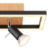 Globo IDA Lampa ścienna LED Wygląd drewna, Czarny, 2-punktowe