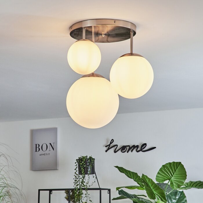 Cochuna Lampa Sufitowa nikiel matowy, 3-punktowe