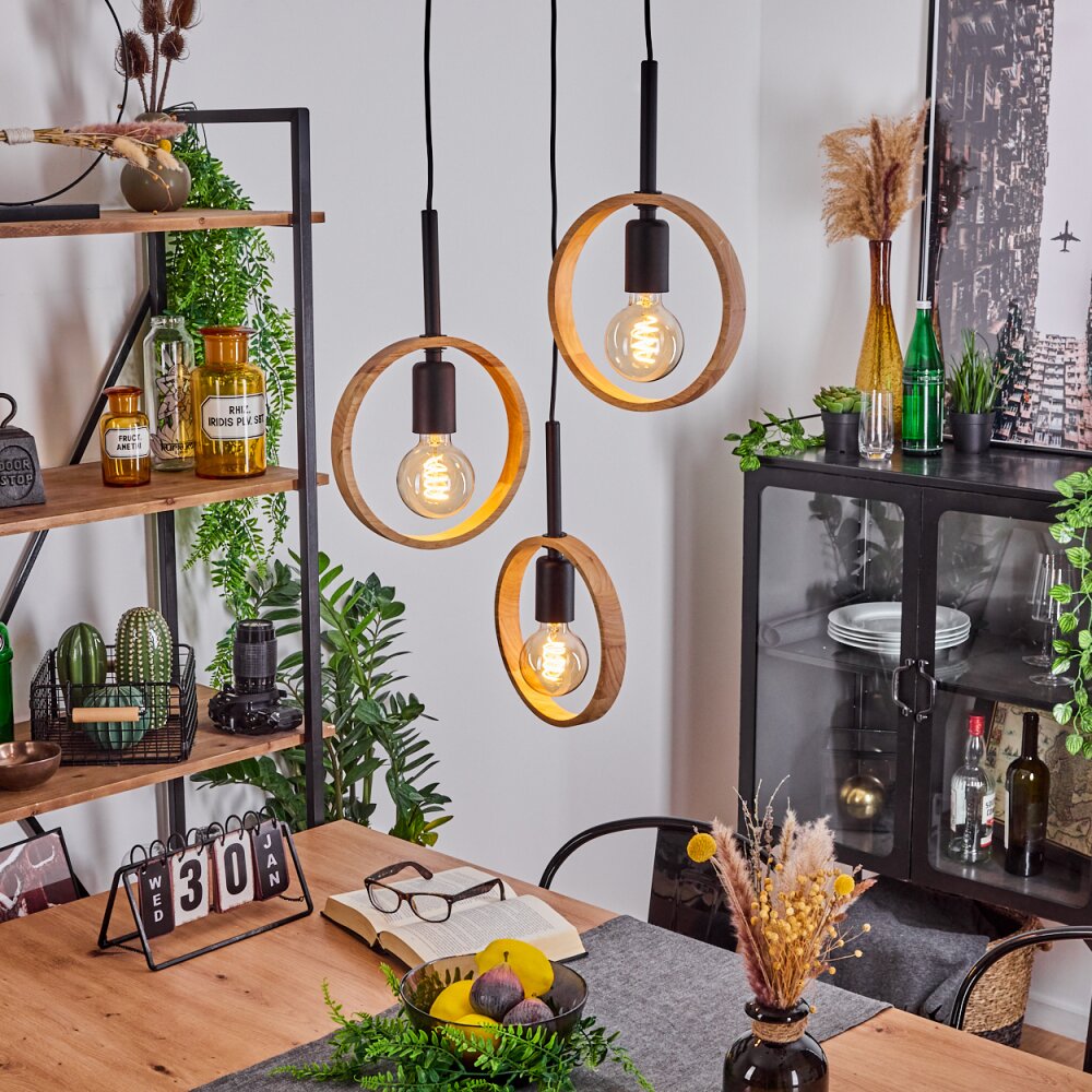 Hickmann Lampa Wisząca Czarny, 3-punktowe main product photo