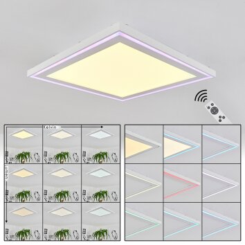Telsen Lampa Sufitowa LED Biały, 2-punktowe, Zdalne sterowanie, Zmieniacz kolorów