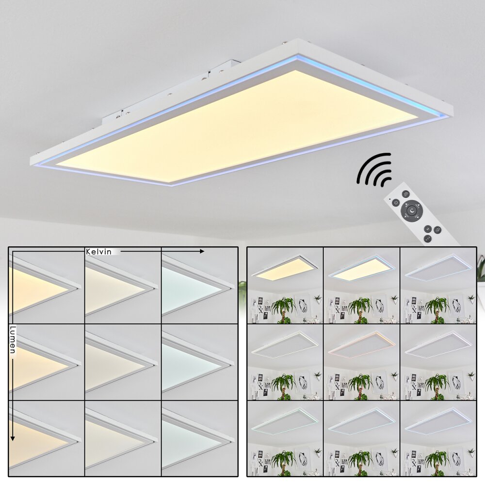 Telsen Lampa Sufitowa LED Biały, 2-punktowe, Zdalne sterowanie, Zmieniacz kolorów main product photo