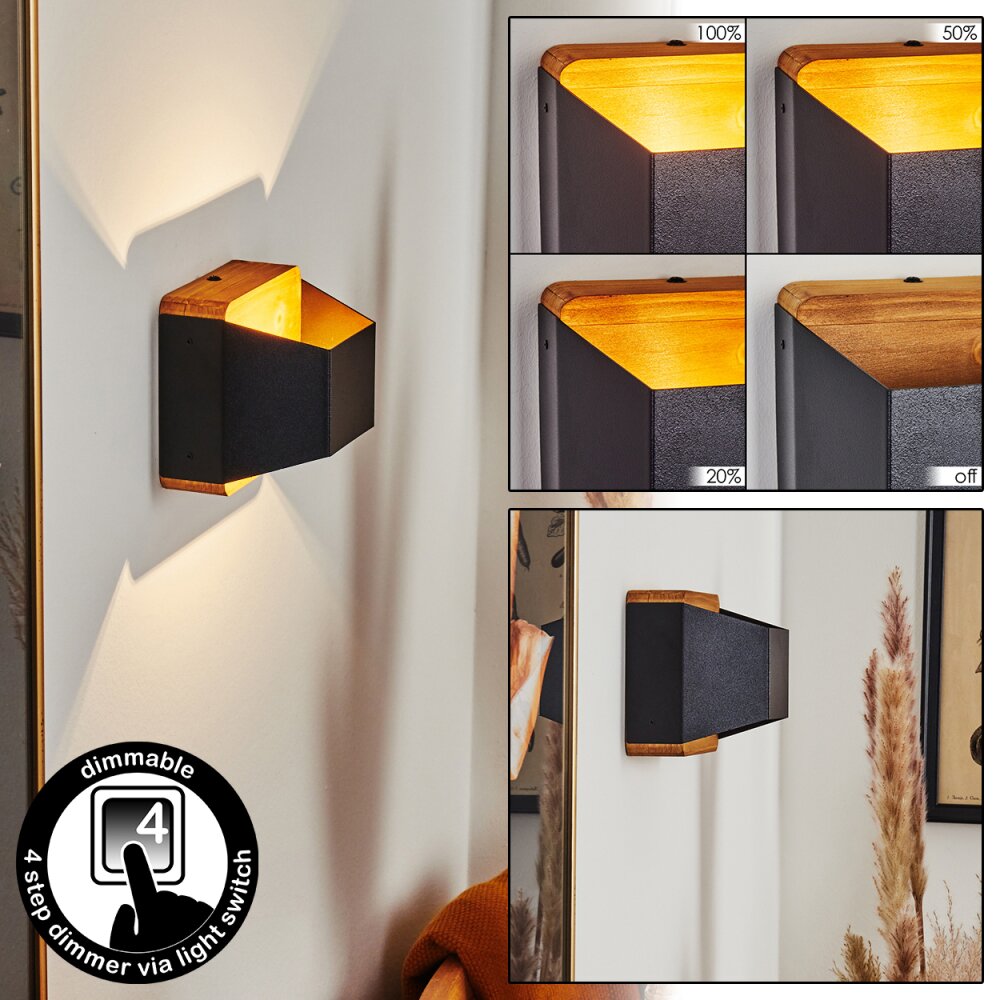 Clarens Lampa ścienna LED Ecru, Czarny, 1-punktowy main product photo