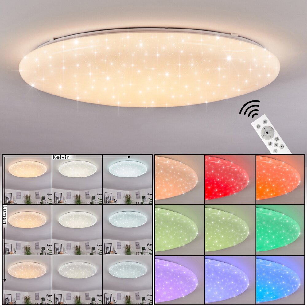 Mixta Lampa Sufitowa LED Biały, 1-punktowy, Zdalne sterowanie, Zmieniacz kolorów main product photo