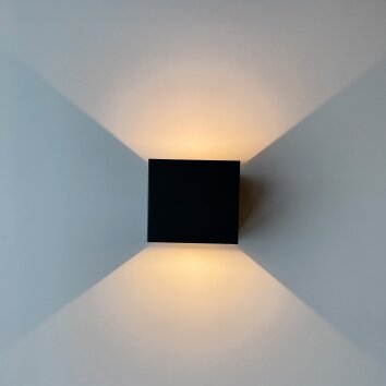 Fischer & Honsel Thore Lampa ścienna LED Czarny, 2-punktowe