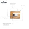Elobra Panama Lampa Sufitowa LED Ecru, 2-punktowe, Zdalne sterowanie