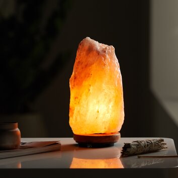 Globo STONE lampka nocna Ciemne drewno, 1-punktowy