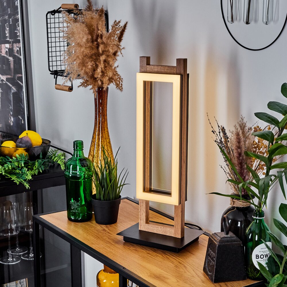 Ayajasco lampka nocna LED Wygląd drewna, Czarny, 1-punktowy main product photo