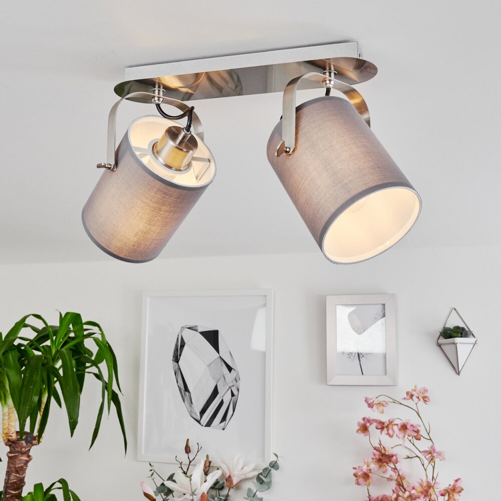 Puelches Lampa Sufitowa Nikiel matowy, 2-punktowe main product photo