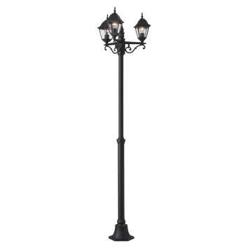 Brilliant Newport Zewnętrzna Lampa Stojąca Czarny, 3-punktowe