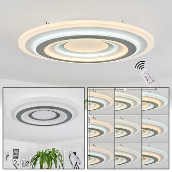 Wawo Lampa Sufitowa LED Biały, 1-punktowy, Zdalne sterowanie