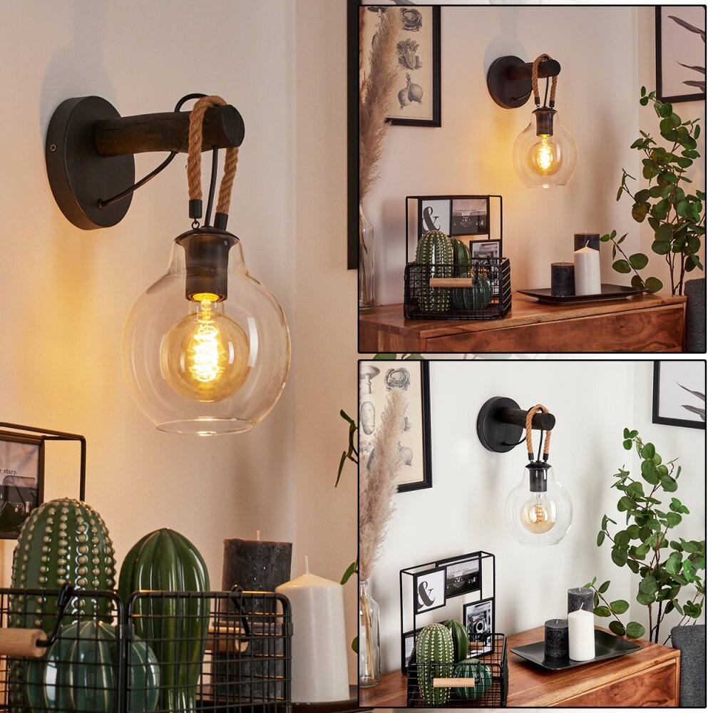 Landrienne Lampa ścienna Ecru, Czarny, 1-punktowy main product photo