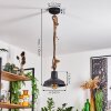 Nacate Lampa Wisząca Ecru, Czarny, 1-punktowy