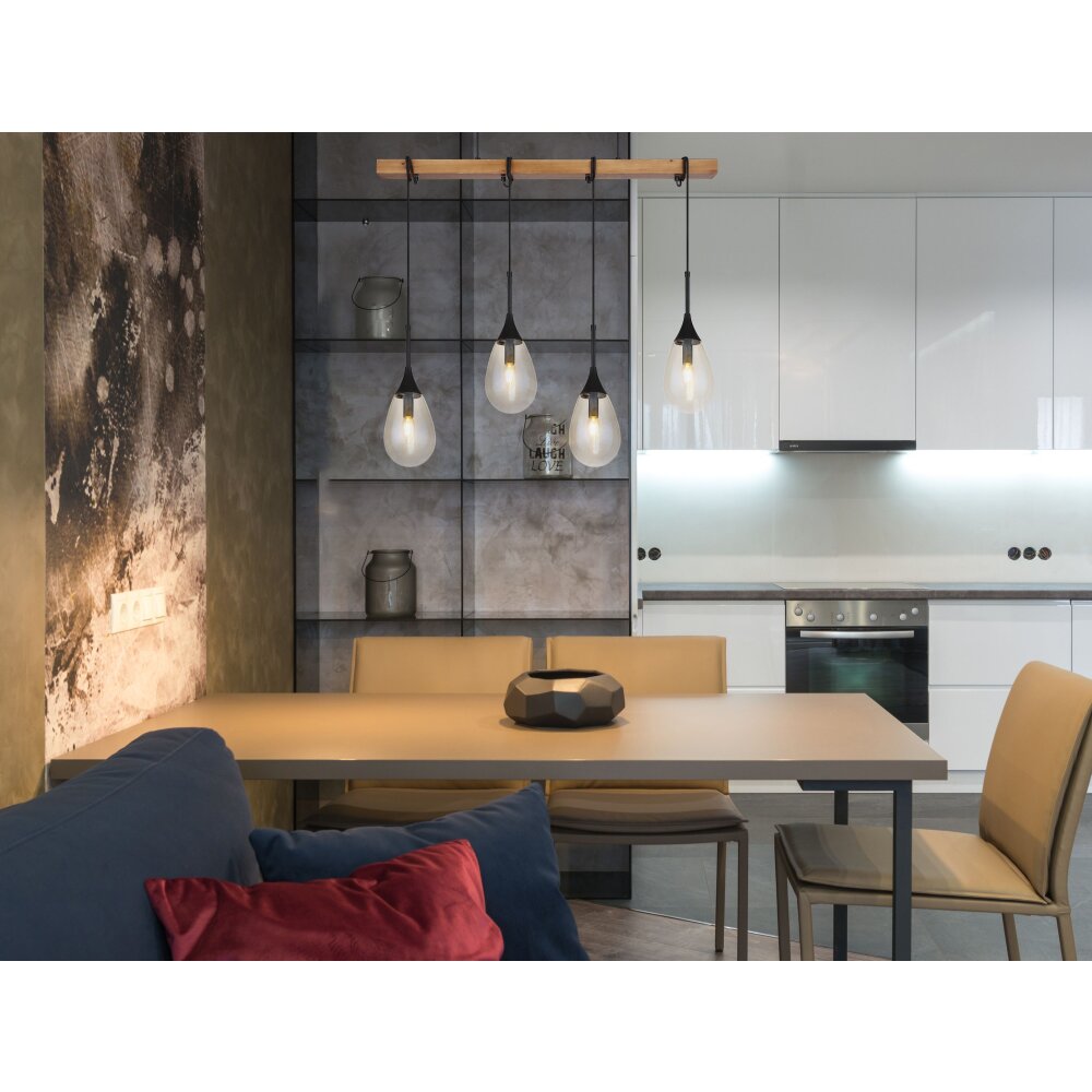 Globo PÄRON Lampa Wisząca Ecru, Czarny, 4-punktowe main product photo