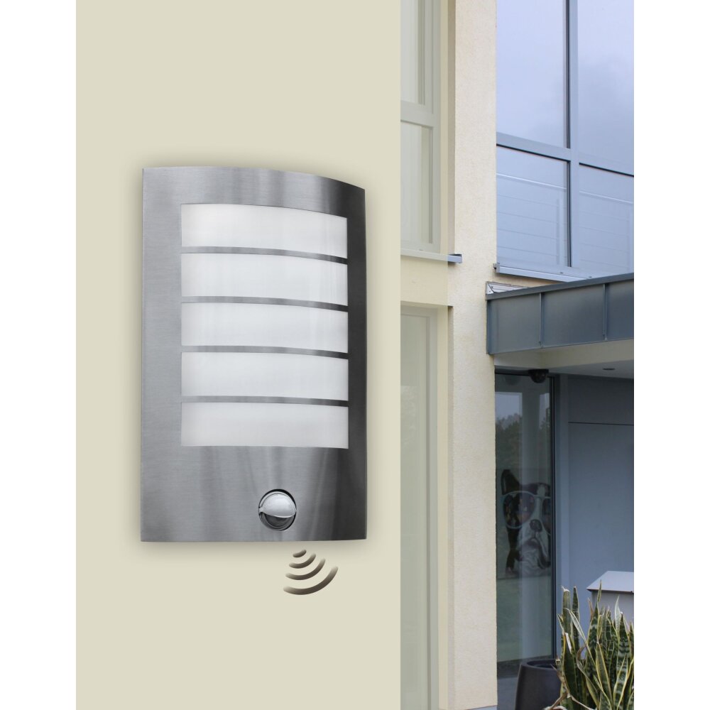 Lutec SLIM Lampa ścienna LED Stal nierdzewna, 1-punktowy, Czujnik ruchu main product photo