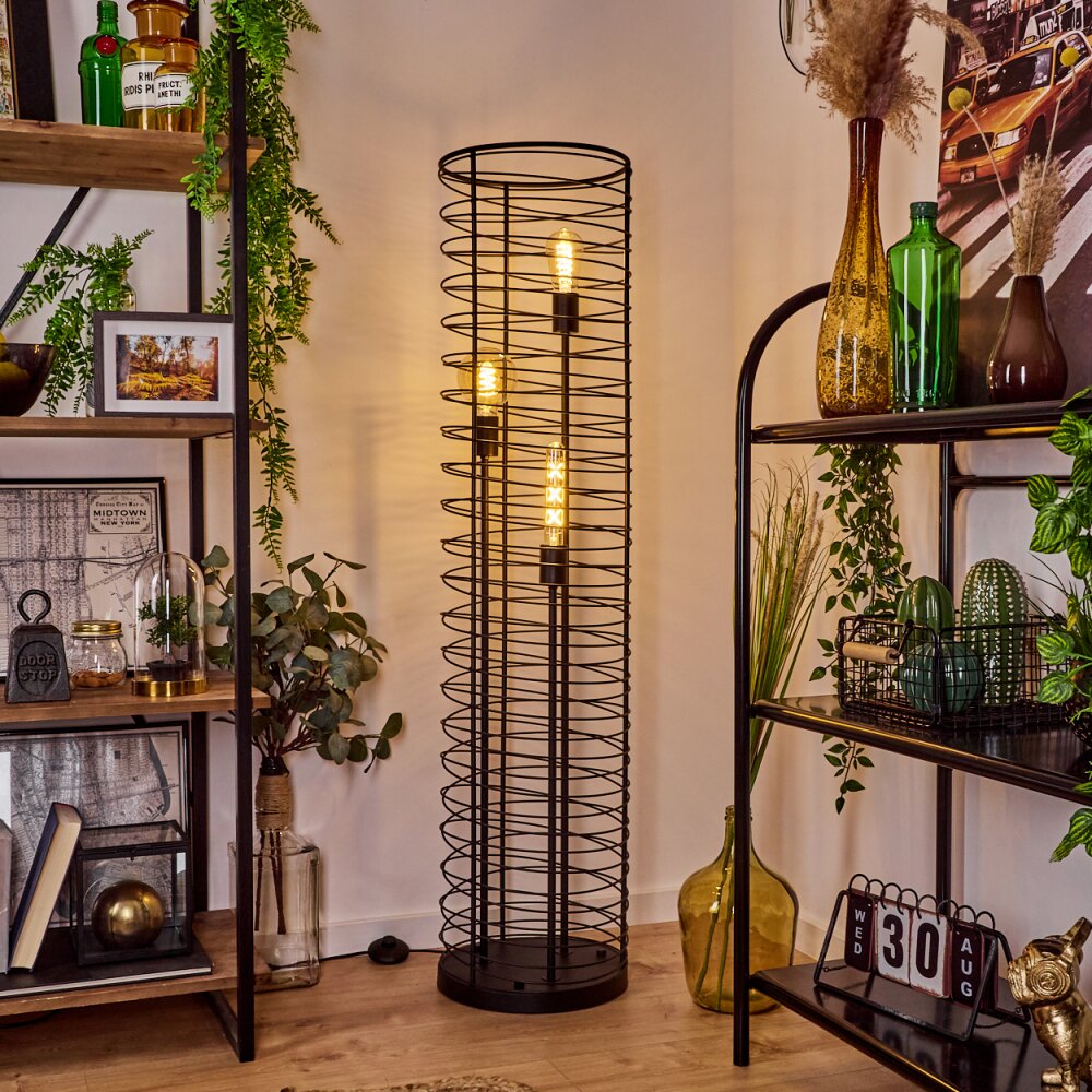 Tobuna Lampa Stojąca Czarny, 3-punktowe main product photo