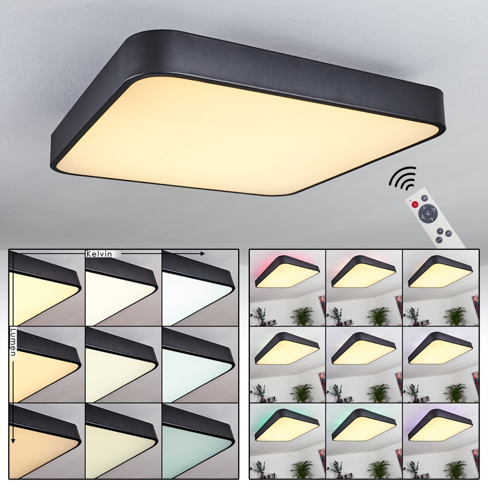 Batamoto Lampa Sufitowa LED Czarny, Biały, 2-punktowe, Zdalne sterowanie, Zmieniacz kolorów main product photo