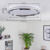 Alberton Lampa Sufitowa LED Chrom, Przezroczysty, Biały, 1-punktowy