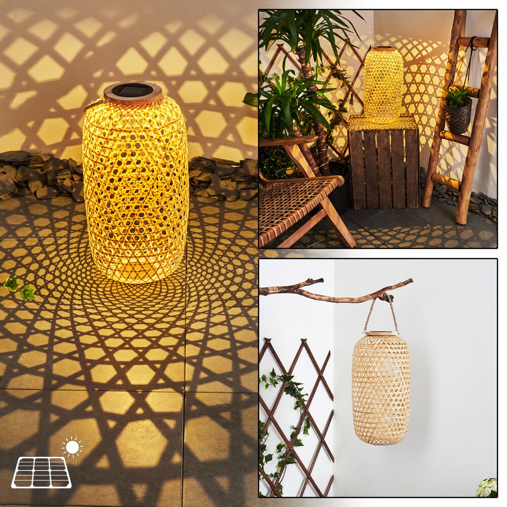 Conneaut Lampa solarna LED Brązowy, Jasne drewno, 1-punktowy main product photo