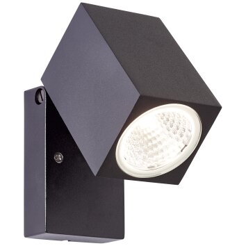 Brilliant Burk Zewnętrzny kinkiet LED Czarny, 1-punktowy