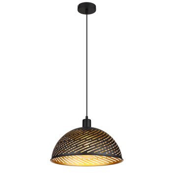 Globo LENNA Lampa Wisząca Złoty, Czarny, 1-punktowy